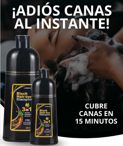 SHAMPOO HAIR DYE (Negro, Castaño oscuro, Castaño claro y Rubio)