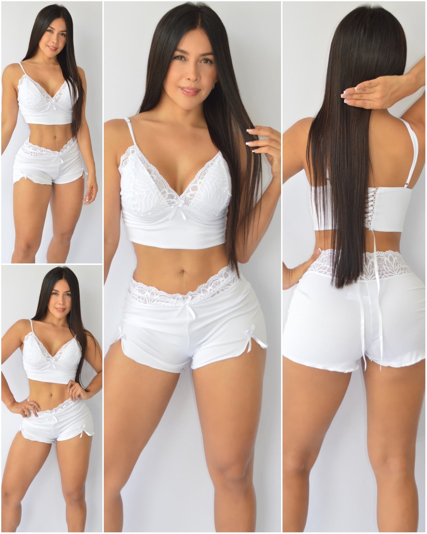 Pijamas de Lujo - Set de 2 y 3 Piezas (Cachetero, Brasilera y CropTop - Batas) Prendas de Diseñador - CALIDAD 100% Garantizada‼️¡HOY CON 30% DCTO‼️