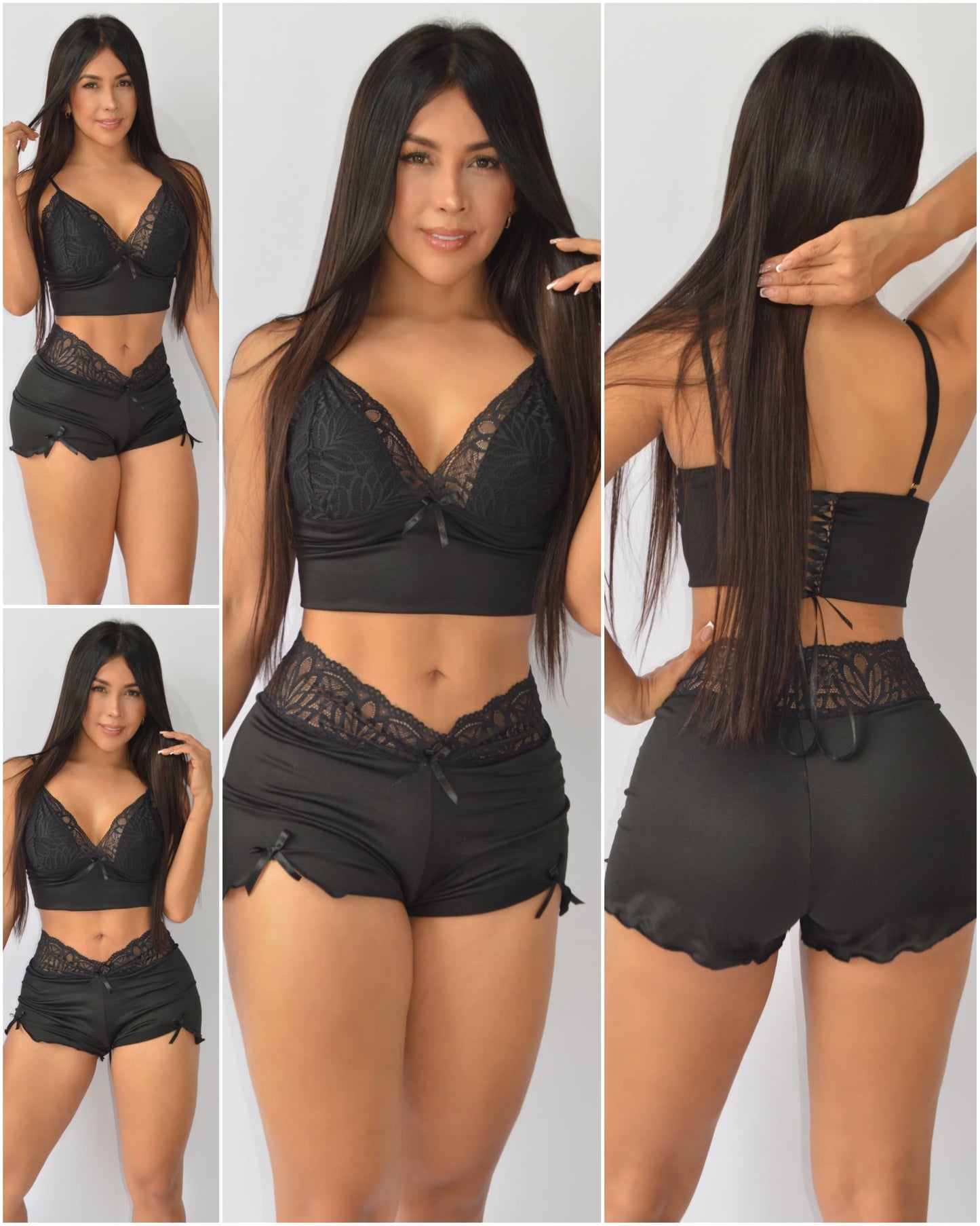 Pijamas de Lujo - Set de 2 y 3 Piezas (Cachetero, Brasilera y CropTop - Batas) Prendas de Diseñador - CALIDAD 100% Garantizada‼️¡HOY CON 30% DCTO‼️