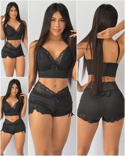 Pijamas de Lujo - Set de 2 y 3 Piezas (Cachetero, Brasilera y CropTop - Batas) Prendas de Diseñador - CALIDAD 100% Garantizada‼️¡HOY CON 30% DCTO‼️