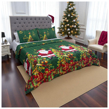🛏️Edredón Unifaz Navideño - Cama Doble 140cm x 190cm (Incluye Edredón + 2 Fundas)🎄🎅🏻‼️HOY CON 30% DCTO‼️