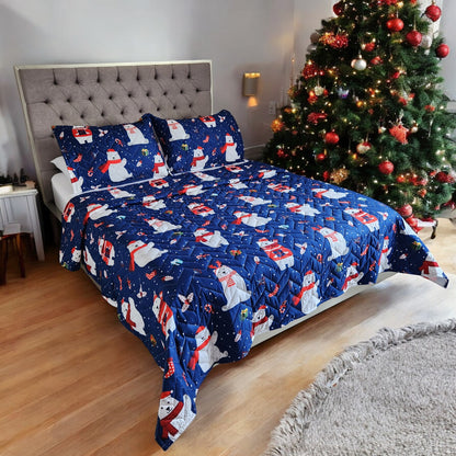 🛏️Edredón Unifaz Navideño - Cama Doble 140cm x 190cm (Incluye Edredón + 2 Fundas)🎄🎅🏻‼️HOY CON 30% DCTO‼️