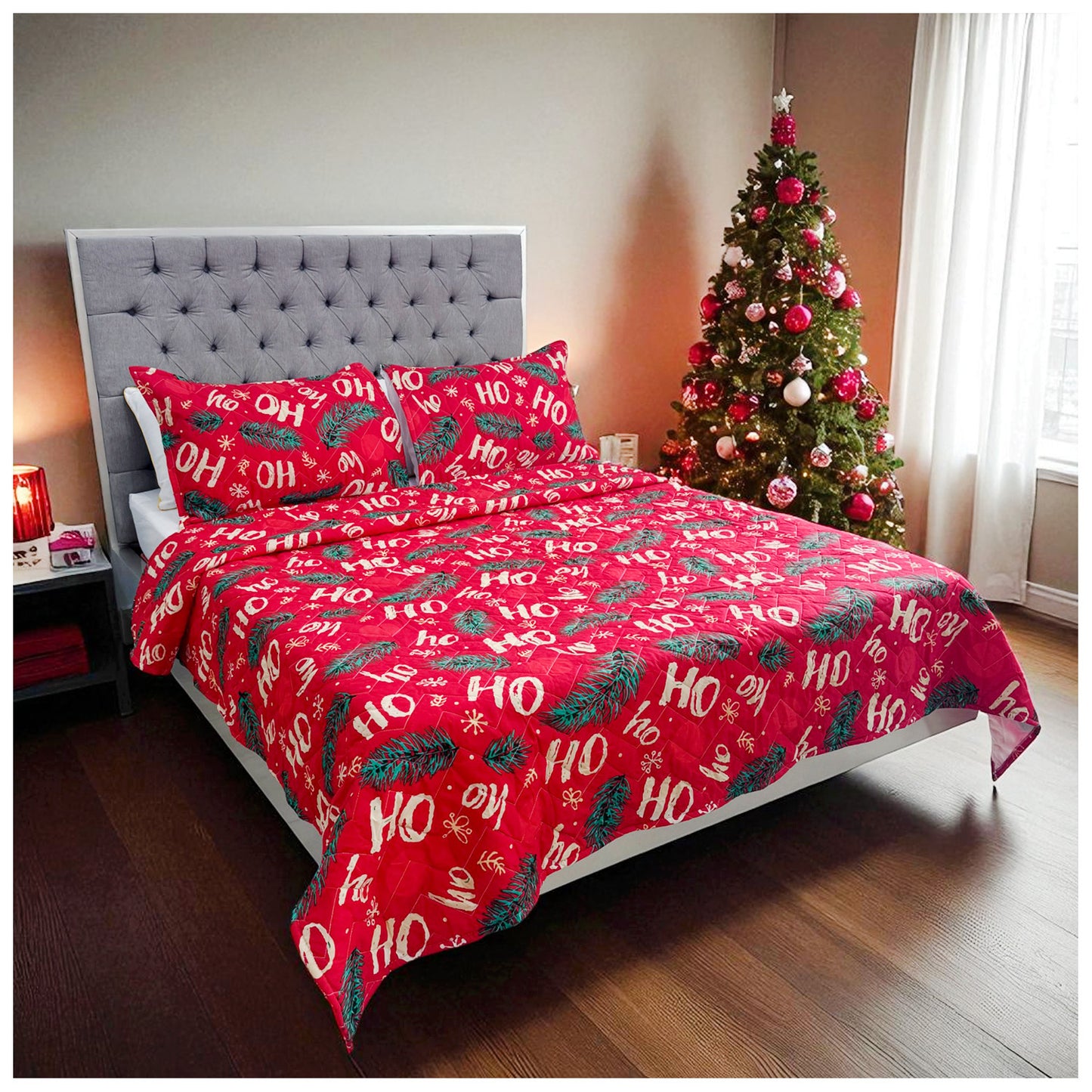 🛏️Edredón Unifaz Navideño - Cama Doble 140cm x 190cm (Incluye Edredón + 2 Fundas)🎄🎅🏻‼️HOY CON 30% DCTO‼️