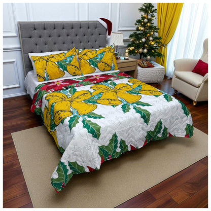 🛏️Edredón Unifaz Navideño - Cama Doble 140cm x 190cm (Incluye Edredón + 2 Fundas)🎄🎅🏻‼️HOY CON 30% DCTO‼️