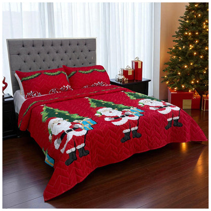 🛏️Edredón Unifaz Navideño - Cama Doble 140cm x 190cm (Incluye Edredón + 2 Fundas)🎄🎅🏻‼️HOY CON 30% DCTO‼️