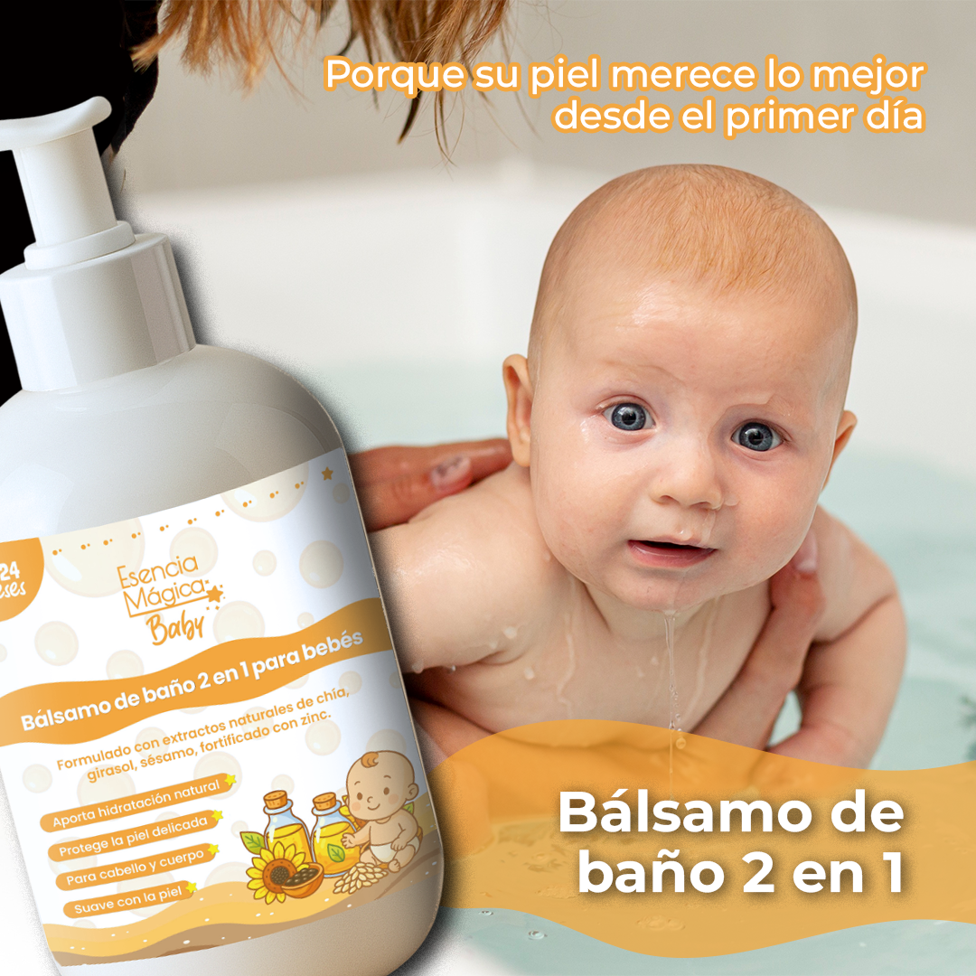 🧴Bálsamo De Baño 2 En 1 Para Bebes🍼Limpia e Hidrata 🫧Esencia Magica Baby⭐❗HOY CON EL 30%DE DSTO POR PRELANZAMIENTO❗