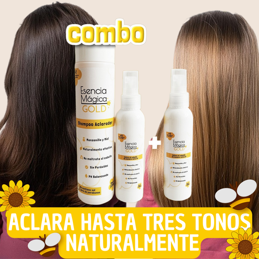 ✨Combo Kit Aclarador de cabello para niños, 100% Natural - SHAMPOO+SPRAY ACLARADOR‼️¡HOY CON 30% DCTO‼️