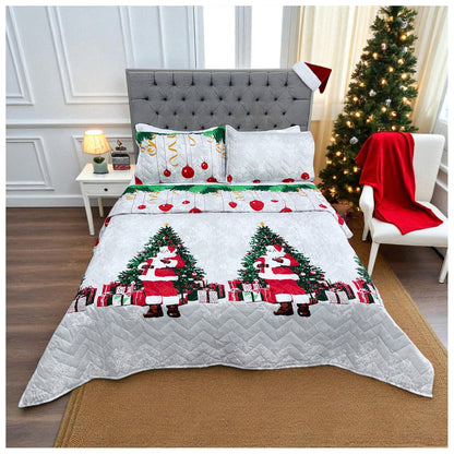 🛏️Edredón Unifaz Navideño - Cama Doble 140cm x 190cm (Incluye Edredón + 2 Fundas)🎄🎅🏻‼️HOY CON 30% DCTO‼️