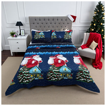 🛏️Edredón Unifaz Navideño - Cama Doble 140cm x 190cm (Incluye Edredón + 2 Fundas)🎄🎅🏻‼️HOY CON 30% DCTO‼️