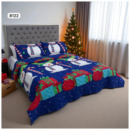🛏️Edredón Unifaz Navideño - Cama Doble 140cm x 190cm (Incluye Edredón + 2 Fundas)🎄🎅🏻‼️HOY CON 30% DCTO‼️