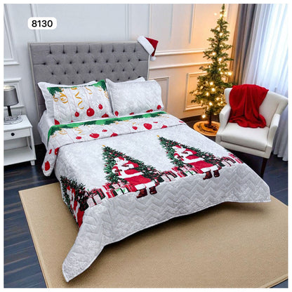 🛏️Edredón Unifaz Navideño - Cama Doble 140cm x 190cm (Incluye Edredón + 2 Fundas)🎄🎅🏻‼️HOY CON 30% DCTO‼️