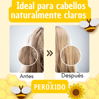 🌞✨Shampoo + Spray - Kit Aclarante de cabello para niños, 100% Natural‼️¡HOY CON 50% DCTO‼️