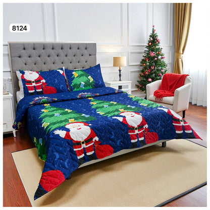 🛏️Edredón Unifaz Navideño - Cama Doble 140cm x 190cm (Incluye Edredón + 2 Fundas)🎄🎅🏻‼️HOY CON 30% DCTO‼️