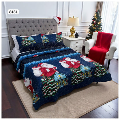 🛏️Edredón Unifaz Navideño - Cama Doble 140cm x 190cm (Incluye Edredón + 2 Fundas)🎄🎅🏻‼️HOY CON 30% DCTO‼️