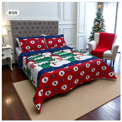 🛏️Edredón Unifaz Navideño - Cama Doble 140cm x 190cm (Incluye Edredón + 2 Fundas)🎄🎅🏻‼️HOY CON 30% DCTO‼️