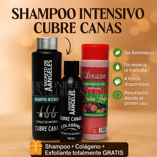 Sh Secreto Angeles ➕ Colageno ➕ Exfoliante GRATIS🎁- Cubre las canas desde la PRIMERA aplicación ✨DSTO 30%