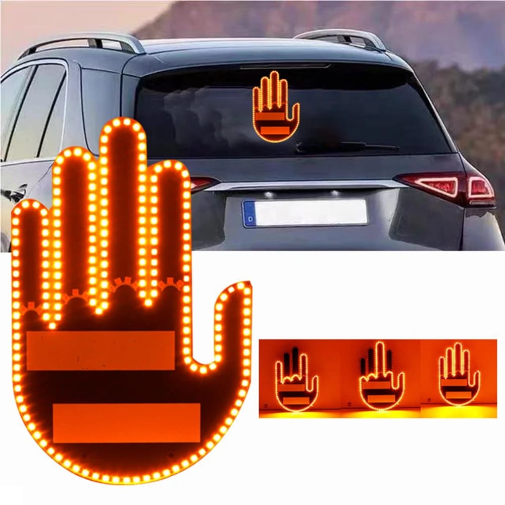 SEÑAL DE MANO LED PARA AUTO 🎯🖐️🤟