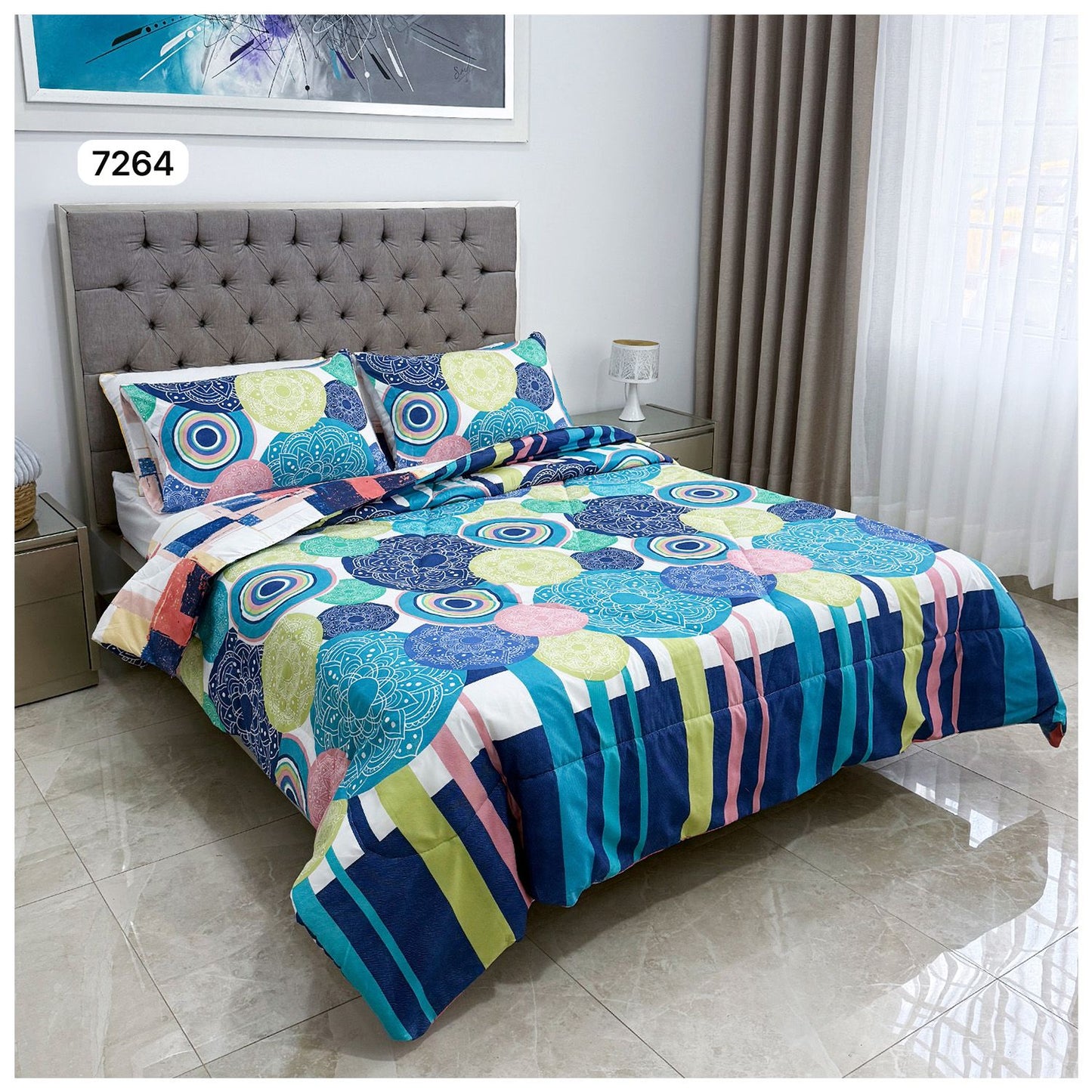 🛏️Edredon Cubrelecho Doble Faz Cama Doble - Ideal Cama Semi Doble 120cm x 190cm y cama doble 140cm x 190cm - (Incluye Edredón + 2 Fundas Doble Faz)🎄🎅🏻‼️HOY CON 30% DCTO‼️