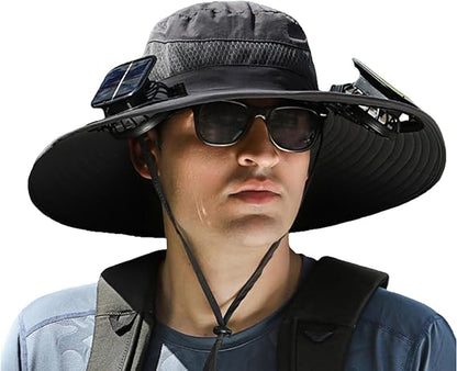 Sombrero Ventilador de energía solar ⭐⭐⭐⭐⭐‼️NUEVO PRODUCTO‼️Sombrero de ventilador alimentado por energía solar para hombres y mujeres.