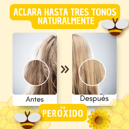 KIT ACLARANTE DE CABELLO PARA NIÑOS, 100% NATURAL - SHAMPOO+ACONDICIONADOR+SPRAY ACLARADOR‼️¡HOY CON 30% DCTO‼️